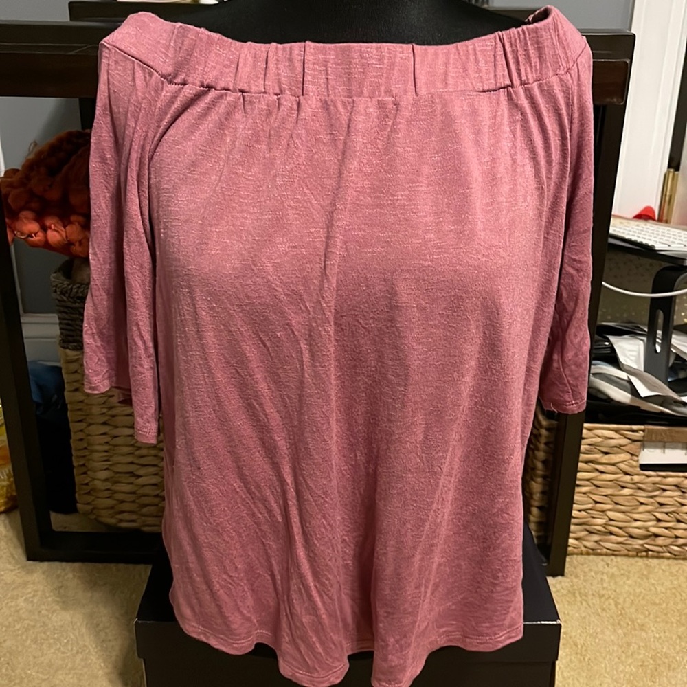 Off the shoulder tie back top
